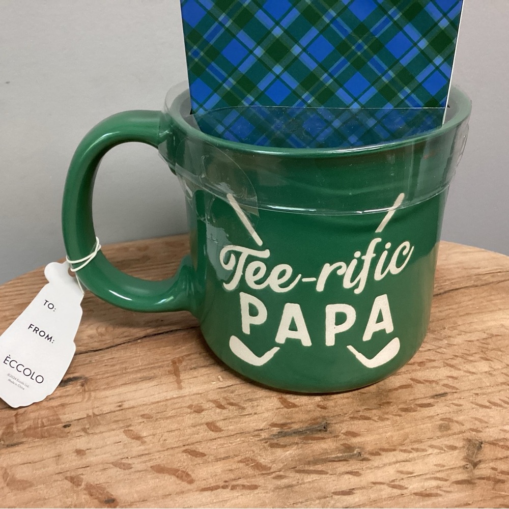 🟢 New / Sealed - Tee-rific PaPa Ceramic Mug w Golf Tee Holder Set - Gift Idea - Picture 6 of 10